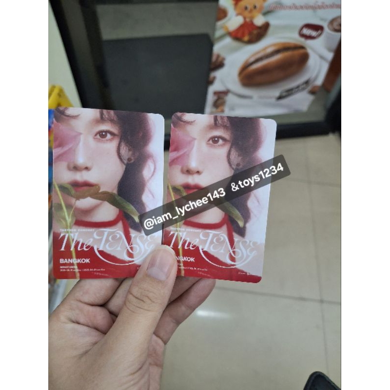 (จัดส่งทันวันอาทิตย์แน่นอนจ้า) บัตรแข็งคอนเสริต์ TAEYEON_TheTENSE_in_BANGKOK  วันที่1/06/68