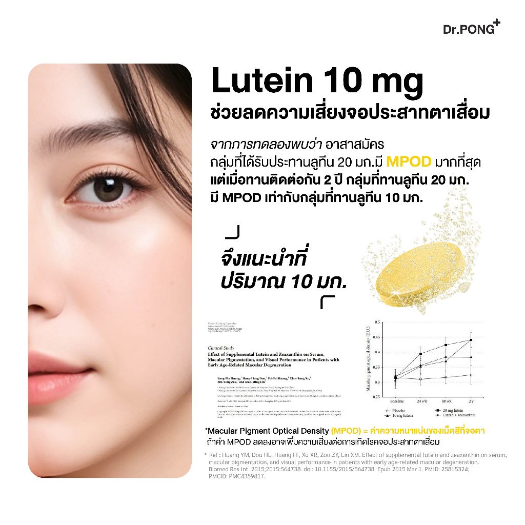 Dr.PONG Fizzy Multivitamin Hi-Activ เม็ดฟู่มัลติวิตามินรวม 12 ชนิด เสริมภูมิ ถนอมสายตา รสผลไม้รวม - 3