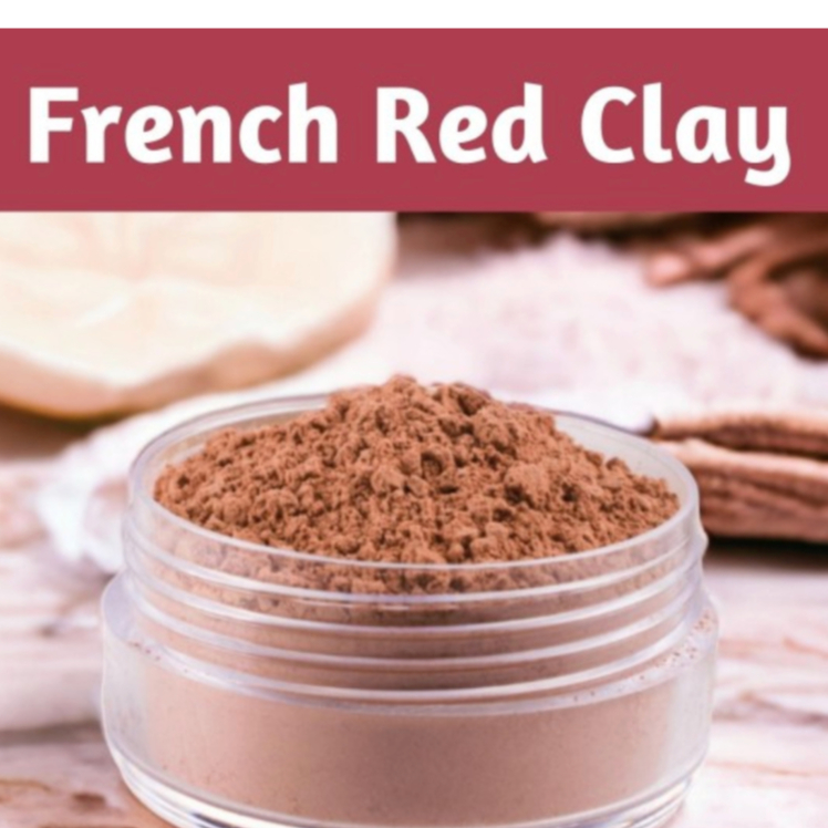 French red clay 50g หรือ Rose clay ฝรั่งเศส 005086 วัตถุดิบเครื่องสำอางค์