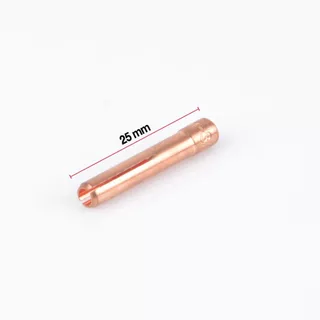 Collet สำหรับงานเชื่อมอาร์กอน วัสดุเป็นทองแดง แข็งแรง ทนทาน ทนความร้อนขณะเชื่อมได้สูง