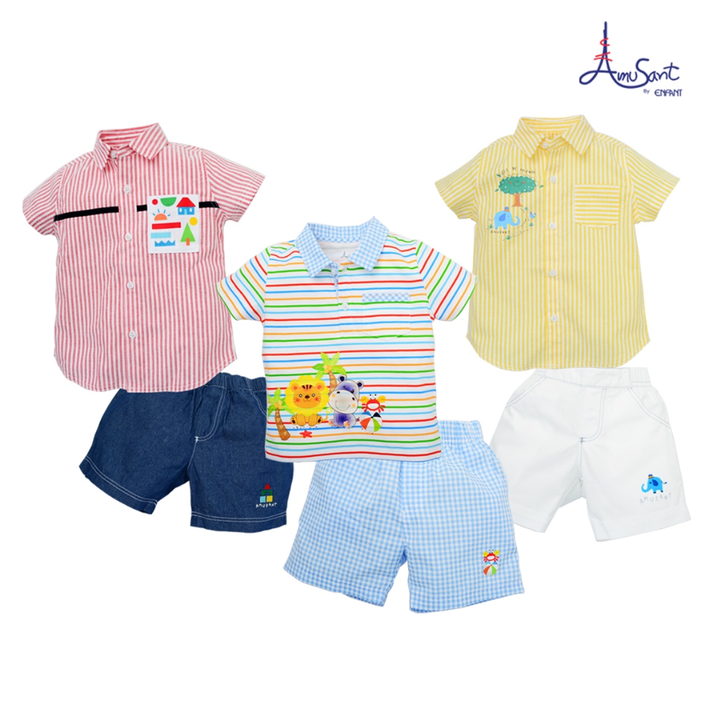 Amusant ชุดเสื้อผ้าเด็กชาย สำหรับ 6 เดือน - 8 ขวบ EH1K63,EH1G70