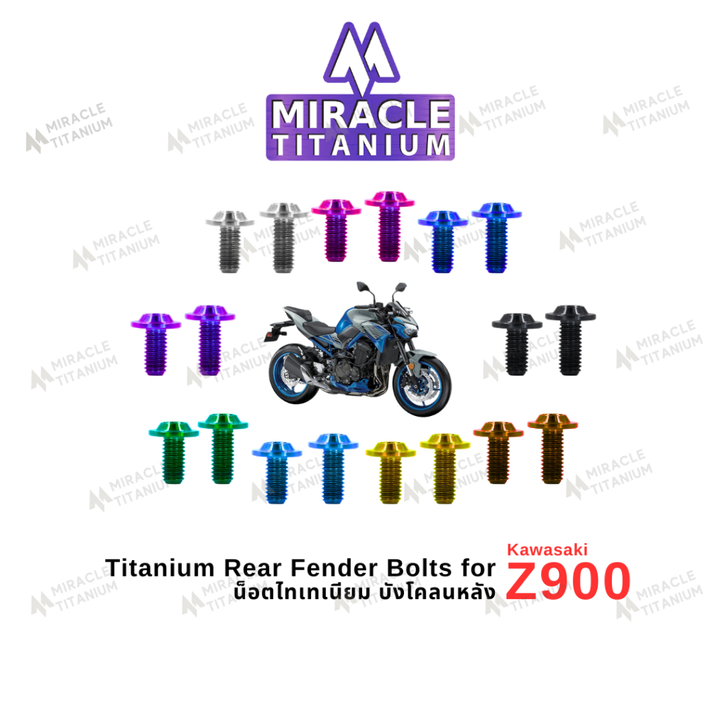 Kawasaki Z900 Rear Fender Bolts น็อตบังโคลนหลัง