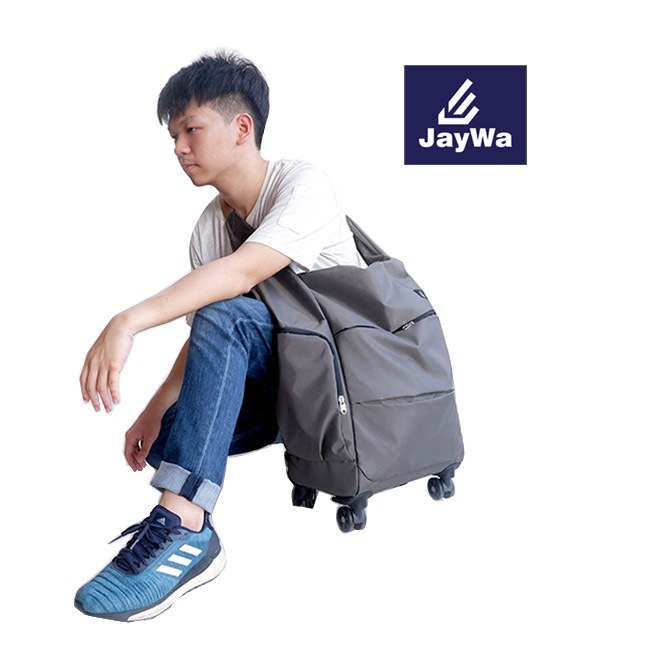 JayWa กระเป๋าเดินทางพับได้ 4 ล้อหมุน สามารถนำขึ้นเครื่อง น้ำหนักเบา อเนกประสงค์  ใช้ตอนขึ้นรถไฟฟ้า