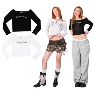 kome.offi เสื้อแขนยาวผ้าบาง รุ่น romantic recorded