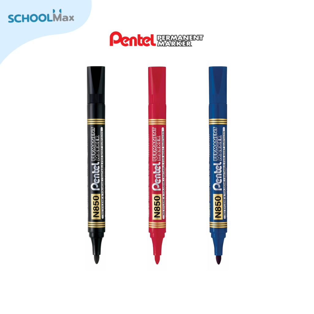 ปากกามาร์คเกอร์ รุ่น N850 หัวกลม PERMANENT จาก Pentel / ด้าม