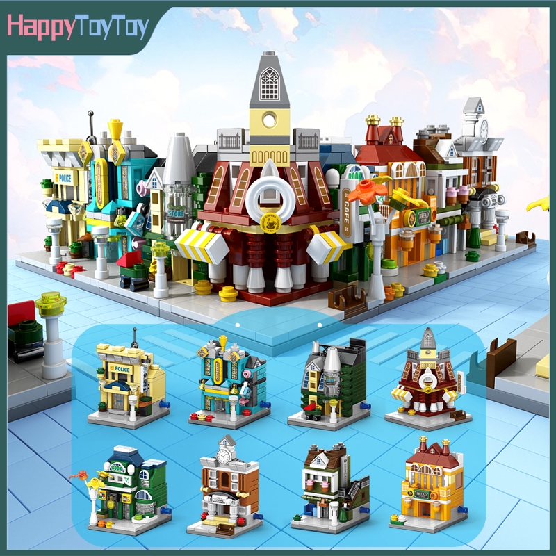 เลโก้ตัวต่อ มุมมองถนน streetview ของเล่นเสริมพัฒนาการ ของเล่นสำหรับเด็ก เลโก้ตัวต่อเมืองขนาดเล็ก