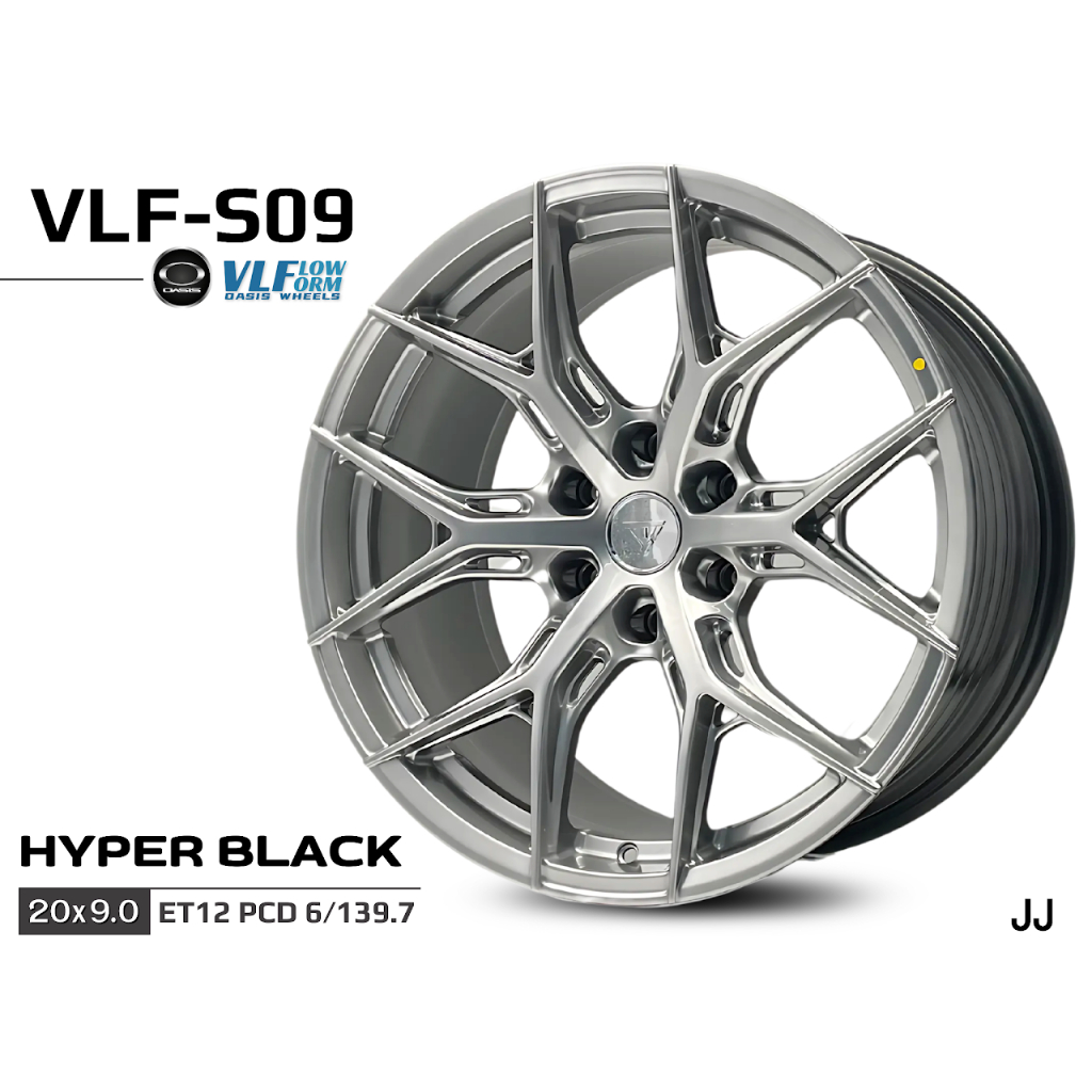ล้อแม็ก VLF-S09 20x9 ET12 6x139.7 สี Hyper Black สำหรับกระบะ 4x4 และ SUV ติดตั้งฟรีที่ NSHOP