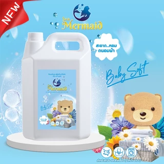 สินค้าพร้อมส่ง ลดใหญ่ท้ายปี SEA MERMAID น้ำยาซักผ้า 4500ml กลิ่น Baby Soft หอมอ่อน สูตรขจัดคราบลึก กำจัดกลิ่นไม่พึงประสง