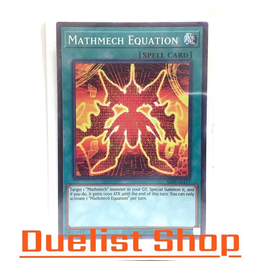Mathmech Equation (N) Spell [Normal] ชุด ALIN-AE117 การ์ดยูกิโอ (Yu-Gi-Oh!) OCG Asia EN