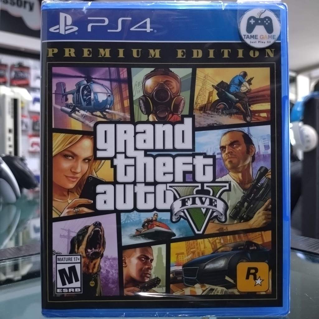 (ภาษาอังกฤษ) มือ1 GTA V Premium Edition PS4 Grand Theft Auto V (เล่นกับ PS5 ได้ GTAV GTA Online)
