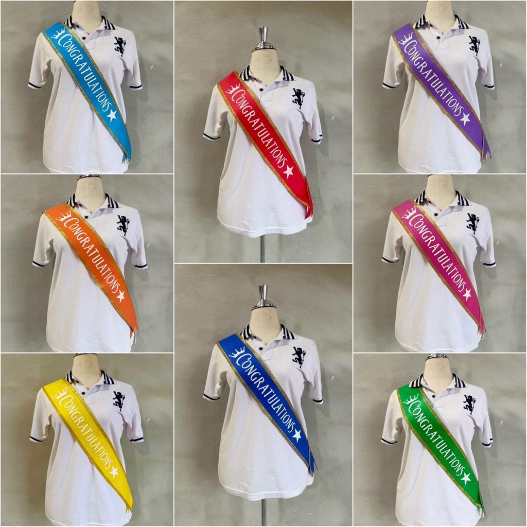 สายสะพายcongratulationsผ้าสปันขอบทอง