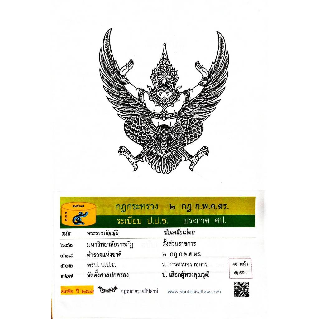 กฎหมายใหม่ปี 2567  ตอนที่ 5   กฎกระทรวง 2 กฎ ก.พ.ค.ตร. ระเบียบ ป.ป.ช. ประกาศ ศป.