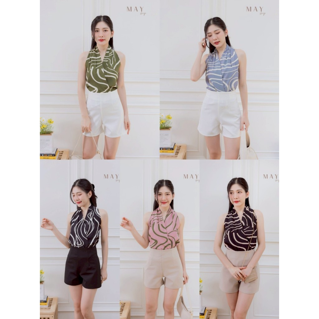 LT021 D เสื้อกล้ามคอวี เสื้อแขนกุด เสื้อใส่ทำงาน 🎉✨ใส่แล้วดูแพงมาก