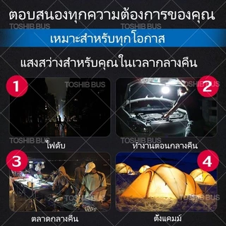 💡สว่างจริง 3000W ไฟฉุกเฉินพกพา การชาร์จแบบ TYPE-C size41ซม./31ซม./22ซม สำหรับเดินป่า ตั้งแคมป์ ชาร์จไฟบ้าน