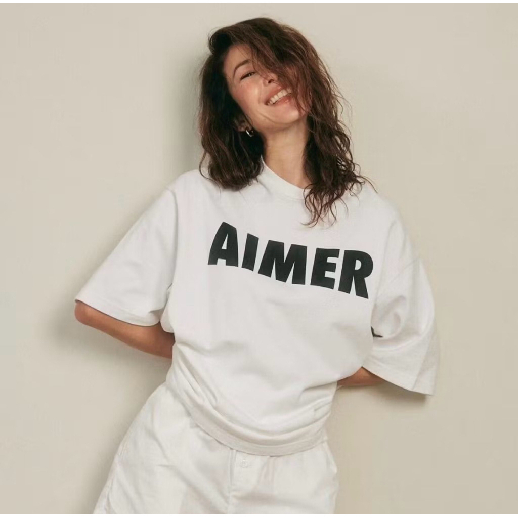 🔥AIMER - AIMER Logo T-shirt 🔥เสื้อยืดโอเวอร์ไซส์ ของแท้100%