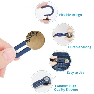 ของมาใหม่！กระดุมขยายเอวกางเกงยีนส์ 1ชิ้น กระดุม1.7CM ขยายเอวกางเกง ที่ปรับเอว