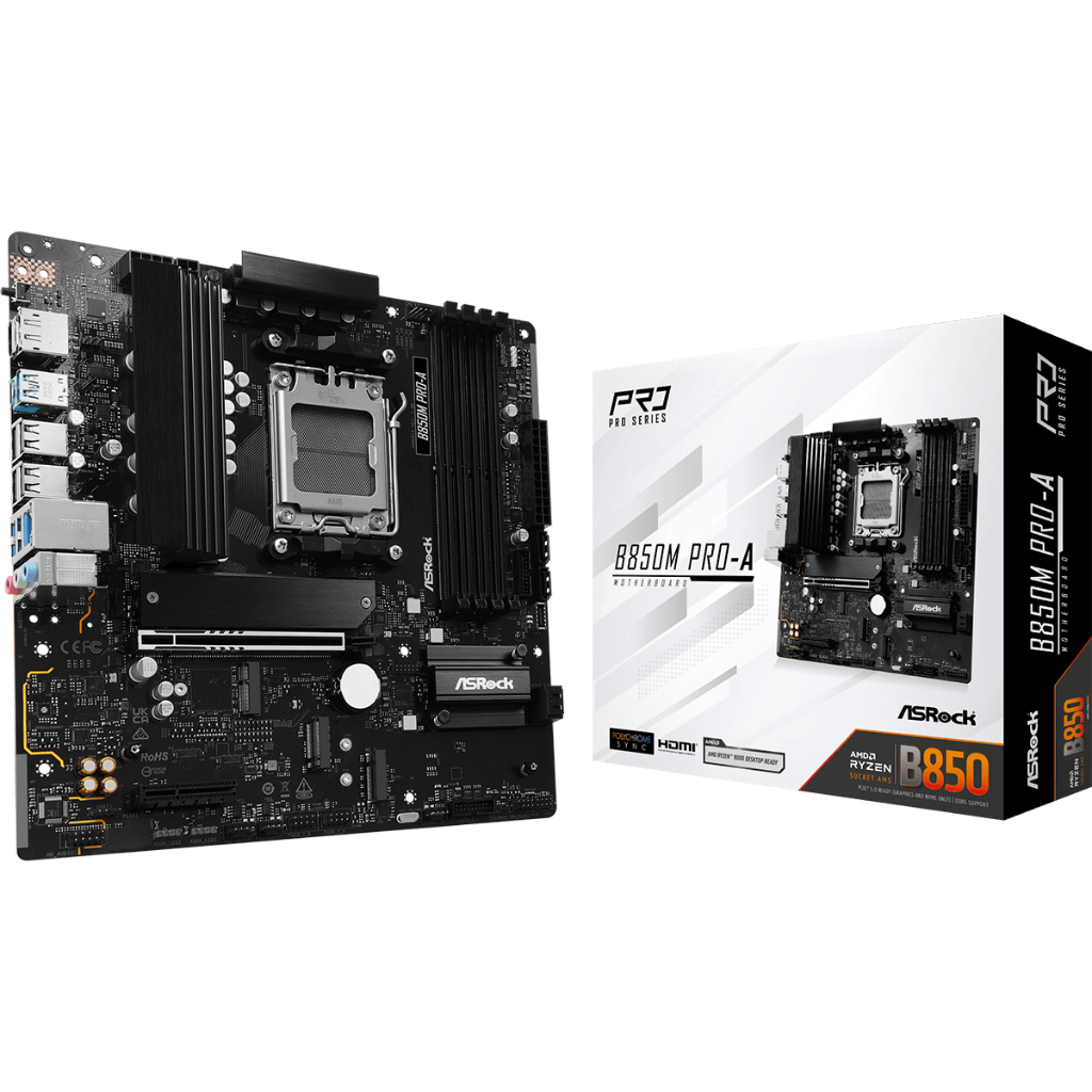 ASROCK B850M Pro-A AM5 Ryzen9000 DDR5 HDMI,DP m-ATX (Warranty 3Y)
