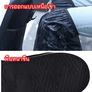 รองเท้ากันน้ำ ถุงคลุมรองเท้า บูทกันน้ำ สูง 60ซม. แบบหนา กันฝน ถุงหุ้ม ทนทานน้ำไม่รั่ว พื้นยางกันลื่น