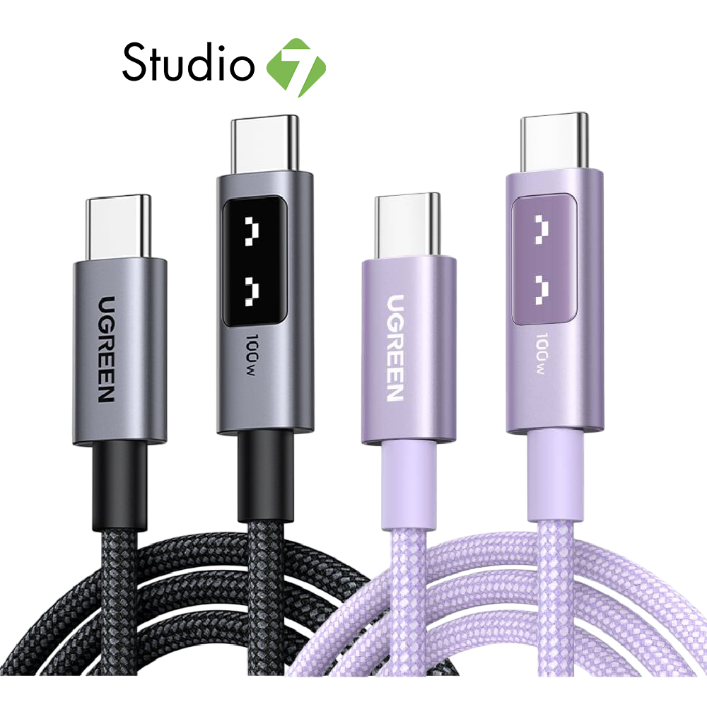 สายชาร์จ Ugreen USB-C to USB-C Cable Nylon 100W by Studio7