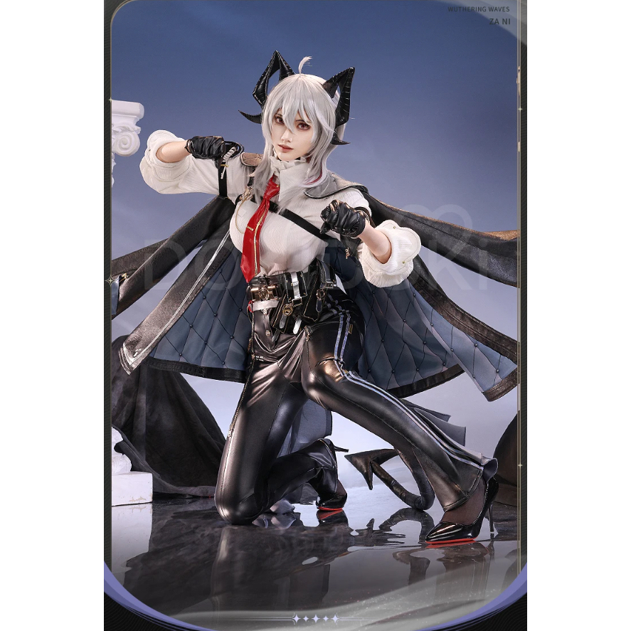 1/3 delusion Zani Cosplay Costume Game Wuthering Waves  Women Costume Zani Cosplay Wig Metal Accesso
