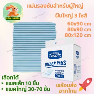 🚀พร้อมส่งจากไทย🚀 แผ่นรองซับผู้ใหญ่ แผ่นรองกันเปื้อน 60x90 80x90 80x120 cm แผ่นรองกันฉี่ผู้ใหญ่