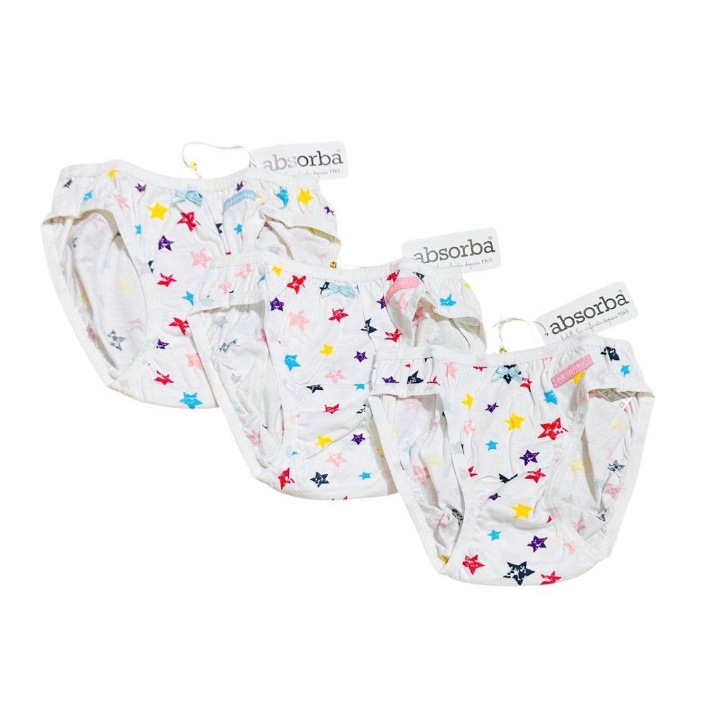 Absorba กางเกงในเด็กผู้หญิง Size 1 A (1-2 ปี) / 3ตัว