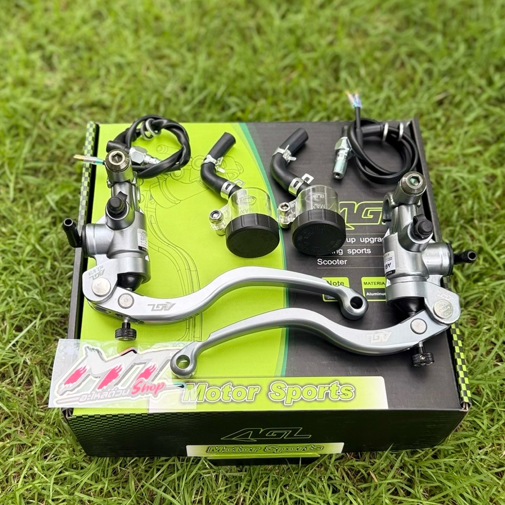 🎉🎉 ปั้มคู่ AGL เบอร์ 17.5 มิล ปั้มคู่ทั้ง2ฝั่ง อุปกรณ์ครบ ใส่ Pcx160ABS Nmax Xmax Forza Drone รถไฟฟ้