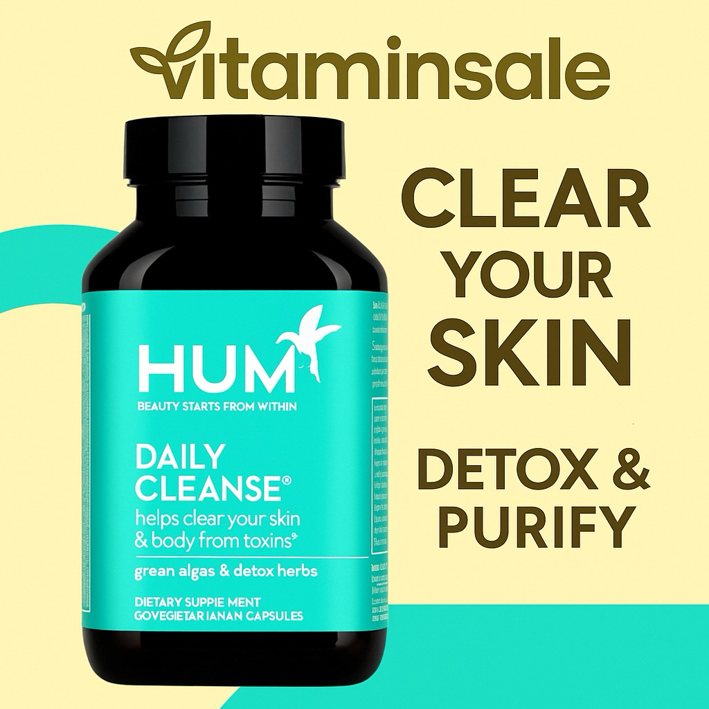 HUM Daily Cleanse 60 Vegan Capsules ดีท็อกซ์สมุนไพรและสาหร่ายในแคปซูลวีแกน
