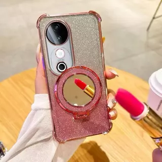 เคสขอบสี กากเพชร สำหรับ Samsung S26FE A27 A37 A57 S25FE A07 A17 A06 A36 A56 A16 A55 S24FE A02S A03S ตั้งได้ กันกระแทก