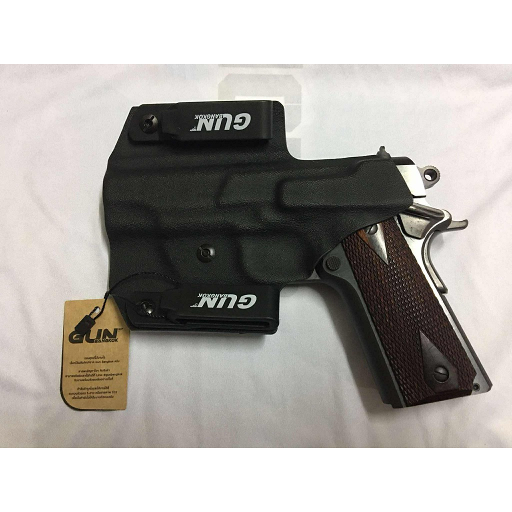 ซองแพนเค้ก Colt 1911 commander 4.25 นิ้ว งาน Handmade แท้ ผลิตในไทย สั่งปรับแต่งได้ มีปัญหาเคลมฟรีตลอดอายุการใช้งาน ราคา ถูกที่สุด ดีลบีเคเค แกลเลอรีภาพที่ 9