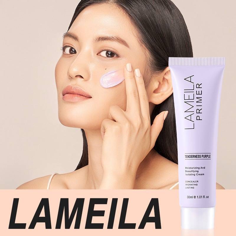 C.312.Lameila3803ไพรเมอร์รองพื้น 03 เนื้อครีมสีม่วง คุมมันเบลอรูขุมขนเรียบเนียนกันน้ำกันเหงื่อ 30ml