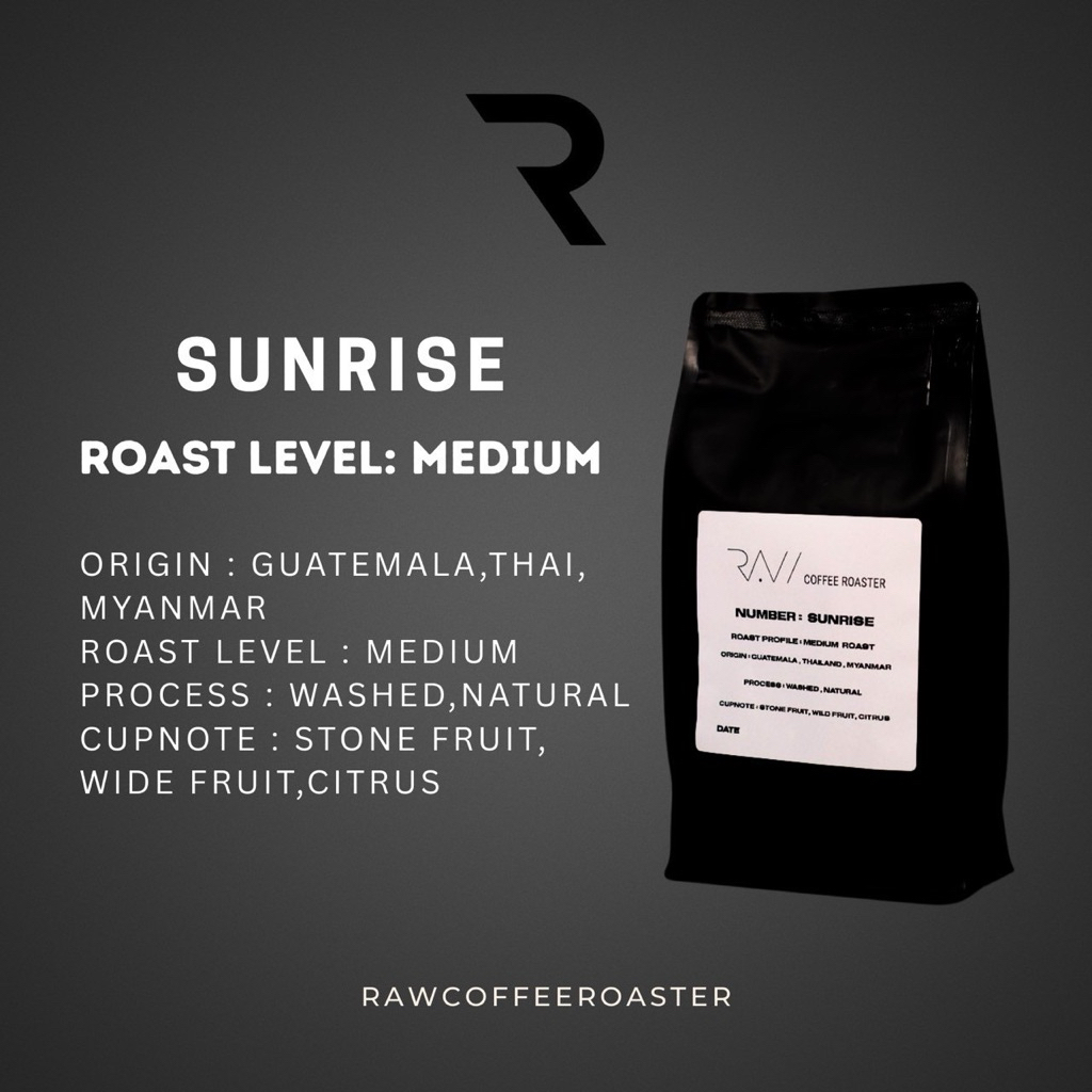 เมล็ดกาแฟคั่วกลาง SUNRISE BLEND MEDIUM ROAST