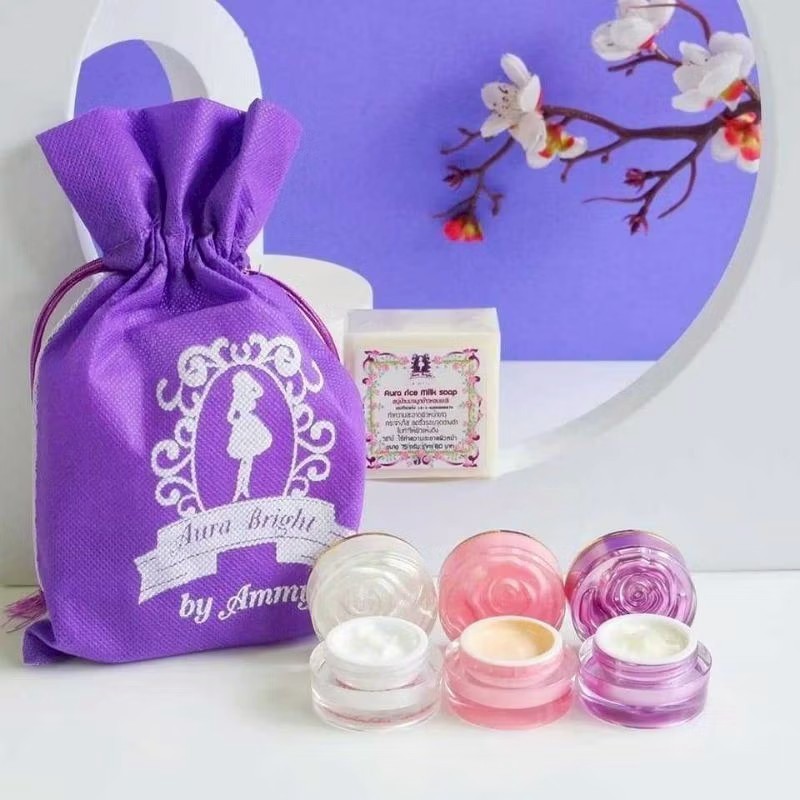 ครีมถุงม่วง ออร่าไบร์ท AuraBright ชุดเล็ก ลดสิว หน้าใส ขนาด 5กรัม