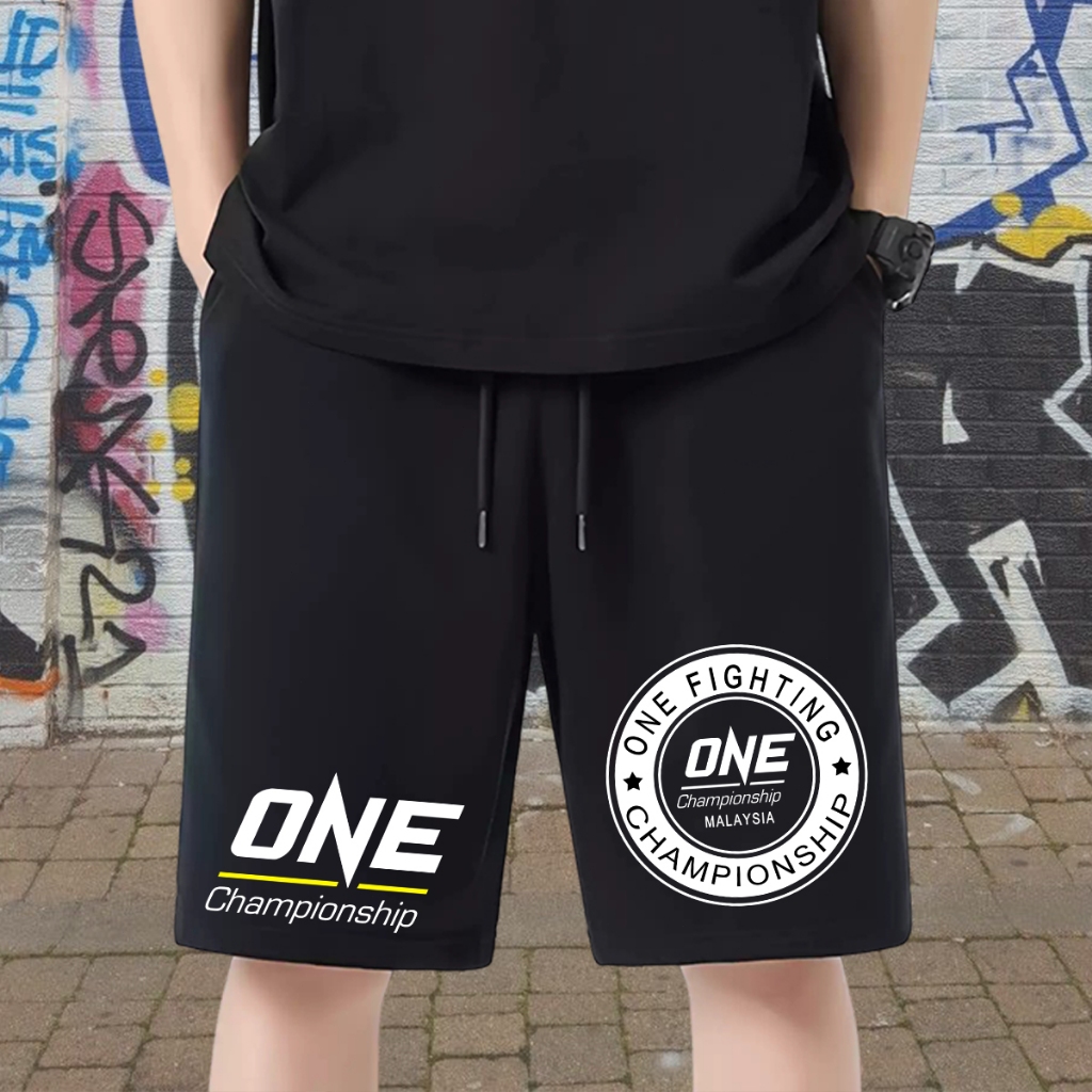 shorts One Championshipเ กางเกงขาสั้น ผ้าวอร์ม ผ้ายืด ใส่สบาย ไม่ร้อน ผ้าไม่ย้วย Man Clothing กางเกงผู้ชายขาสั้น