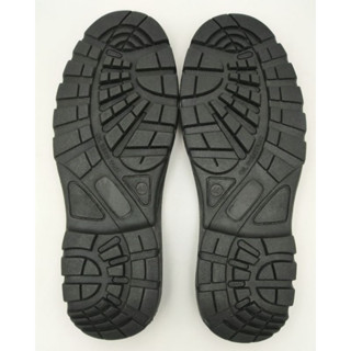 พื้นรองเท้าเซฟตี้ พื้นรองเท้าทหาร  รหัส987 ยางธรรมดา สีดำ
