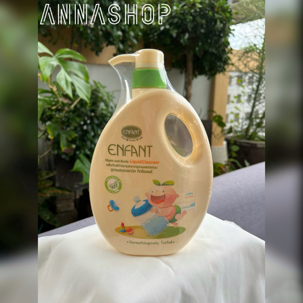 Enfant (อองฟองต์) ผลิตภัณฑ์ทำความสะอาดจุกนมและขวดนม สูตร Double Cleanser 1ขวด 700ml.