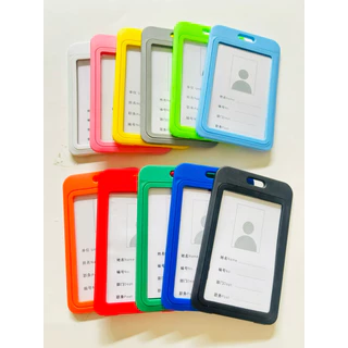 กรอบบัตรพนักงานป้ายชื่อพนักงาน 11สี หลากสี สินค้าคุณภาพ ป้ายห้อยบัตรพลาสติก กรอบพลาสติก