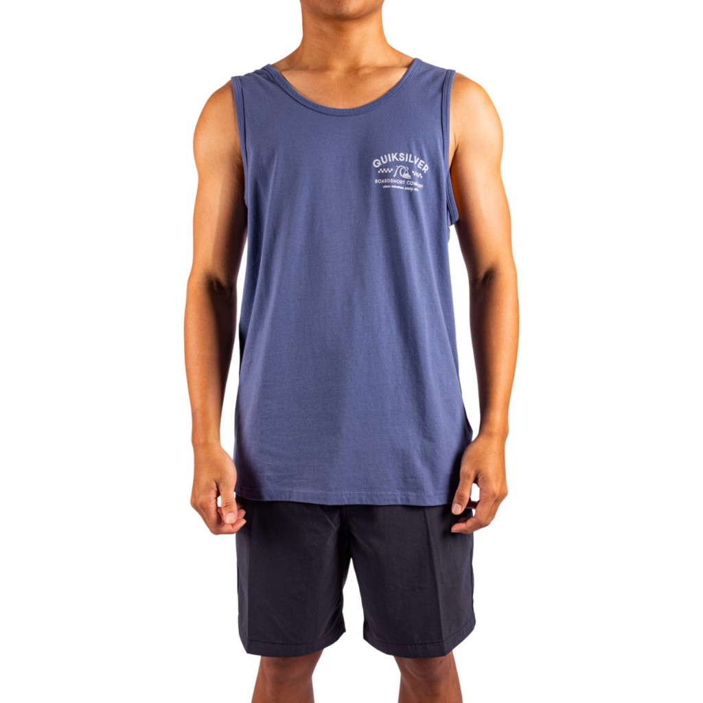QUIKSILVER เสื้อยืดผู้ชาย Mens Bricks And Mortar Musle Tank T-Shirt -Blue 252 UQYZT05667-BYL0