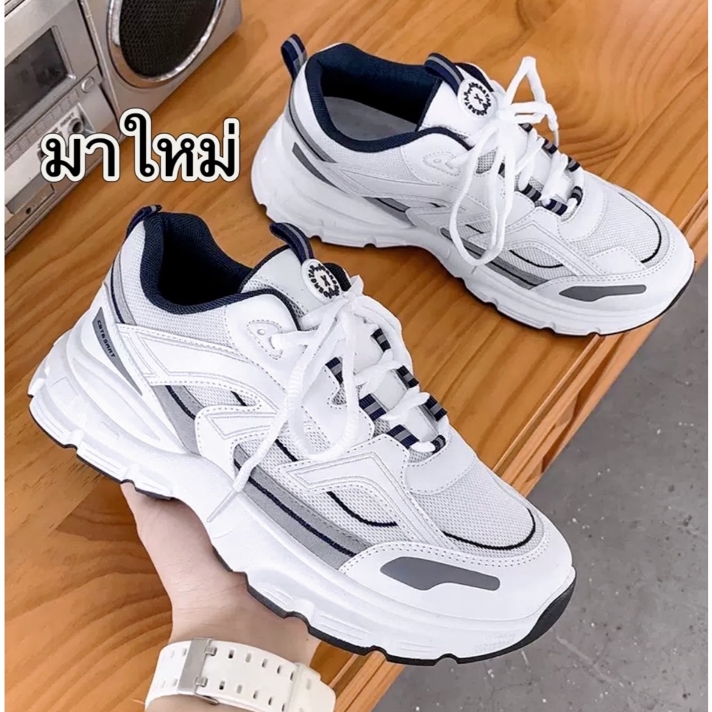 Mavis รองเท้าผ้าใบผู้ชาย แฟชั่น ผูกเชือกแบบสวม ทรงสปอร์ต เสริมส้น ระบายอากาศ เบา ใส่สบาย NO.M152 พร้อมส่ง