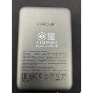 [ลดเหลือ 855] UGREEN Power Bank แบตสำรอง 10000mAh Magnetic Wireless พาวเวอร์แบงค์ไร้สายแม่เหล็ก พกพาง่าย รุ่น PB561