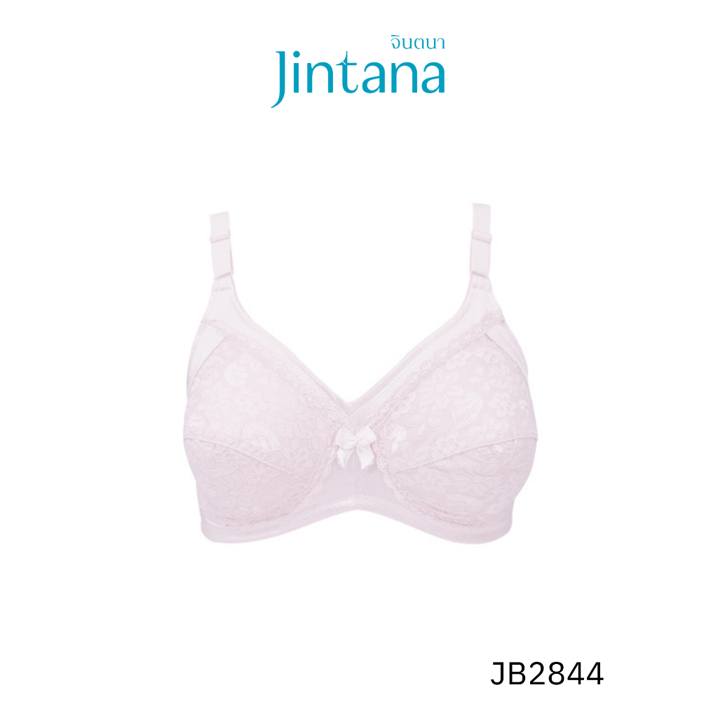 (สินค้าขายดี)Jintana เสื้อชั้นใน จินตนา รุ่น Basic รหัส JB2844 (ไม่มีโครง) สีชมพู เสื้อในเก็บกระชับ ใส่สบาย เสื้อในลายลู