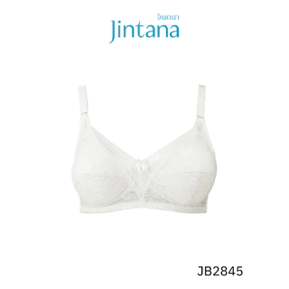 Jintana เสื้อชั้นใน จินตนา รุ่น Basic รหัส JB2845 (ไม่มีโครง) สีขาว เสื้อในเก็บกระชับ ใส่สบาย เสื้อในลูกไม้