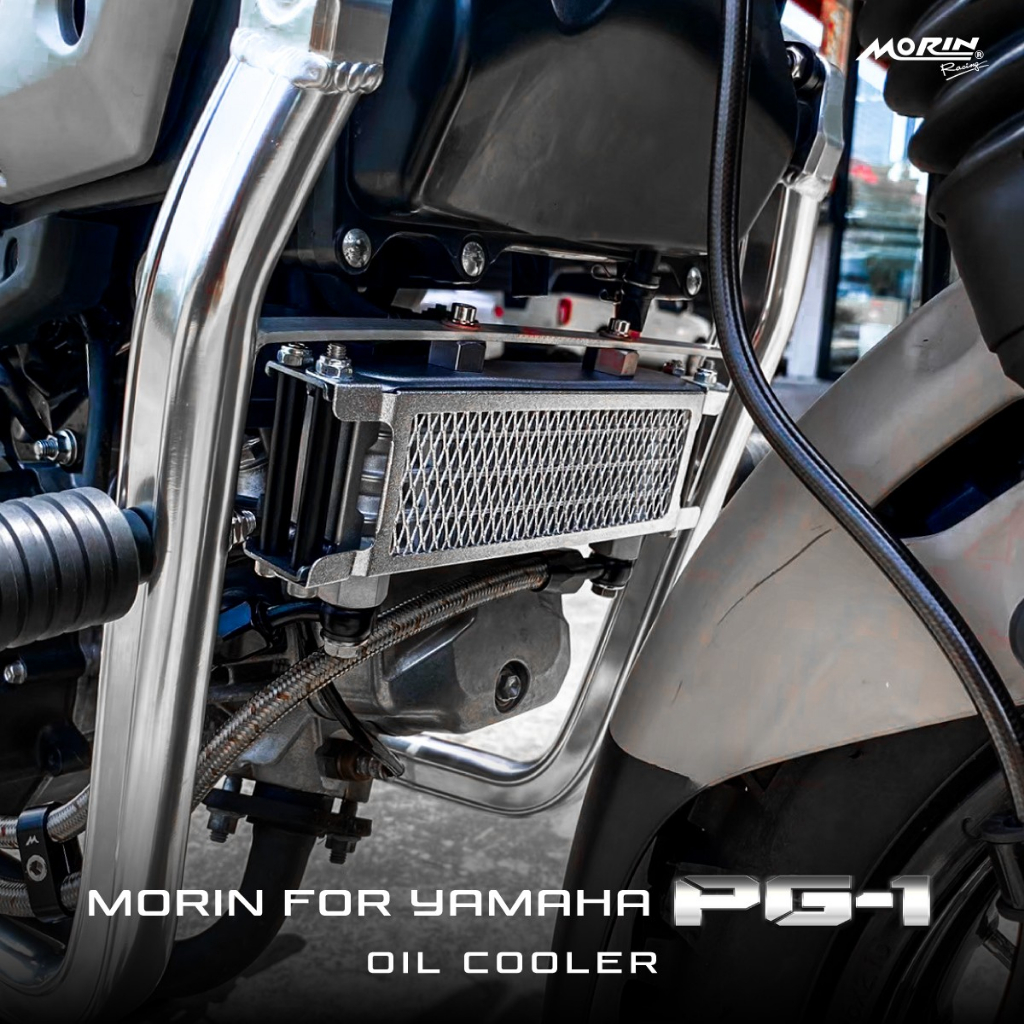 MORIN ออยคูลเลอร์ รุ่น YAMAHA PG-1 แบบติดตั้งกับแคลชบาร์ morin เท่านั้น แท้ 100% (Leewattana อะไหล่แต่งมอเตอร์ไซค์) ราคา ถูกที่สุด ดีลบีเคเค แกลเลอรีภาพที่ 2