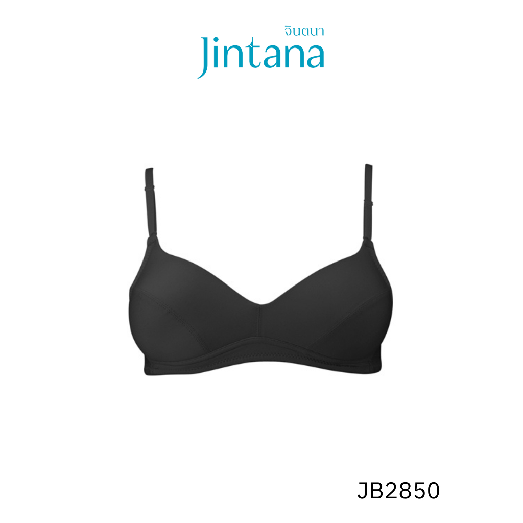 Jintana เสื้อชั้นใน จินตนา รุ่น Basic รหัส JB2850 (ไม่มีโครง) สีดำ เสื้อในไม่มีโครง ผ้านิ่ม ใส่สบาย ระบายอากาศ