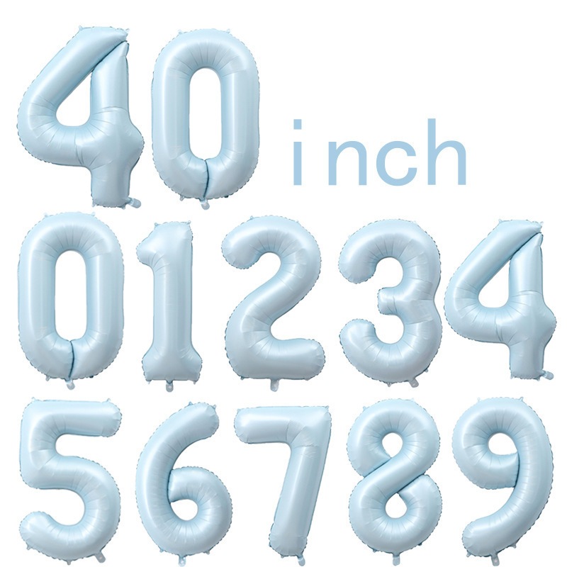 ลูกโป่งตัวเลข สีชมพูเบบี้ , ฟ้าเบบี้ ขนาด 40 นิ้ว ตัวใหญ่ (พร้อมส่ง) - รูปที่ 3
