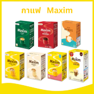 Maxim Coffee 1กล่อง 100ซอง กาแฟเกาหลี กาแฟแม๊กซิม Mocha Gold White Gold Original Decaffeinated