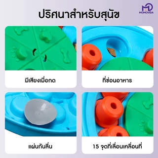 MOMOVIDA ของเล่นสัตว์เลี้ยง ของเล่นสุนัขฝึกทักษะ IQ ใส่อาหารได้ บริหารสมองสุนัข DT-2
