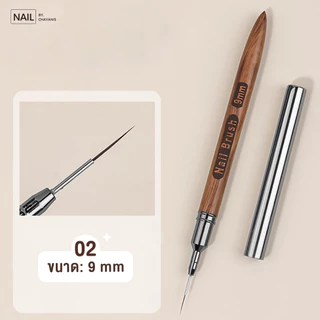 พู่กัน Liner ด้ามไม้ ใช้ตัดเส้น เพ้นท์เล็บคมชัด