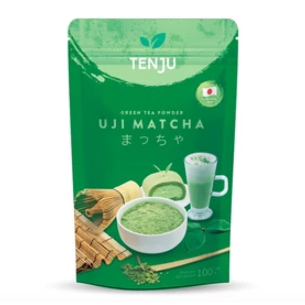 Tenju (Uji) อูจิมัทฉะ 100 กรัม ผงชาเขียวมัทฉะ นำเข้าจากญี่ปุ่น Matcha Powder (ตรา เทนจู)