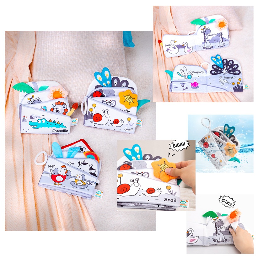 Smart Baby หนังสือผ้า Garden Animal / Farm Animal / Jungle Animal ( ของเล่นเสริมพัฒนาการ ของขวัญเด็ก